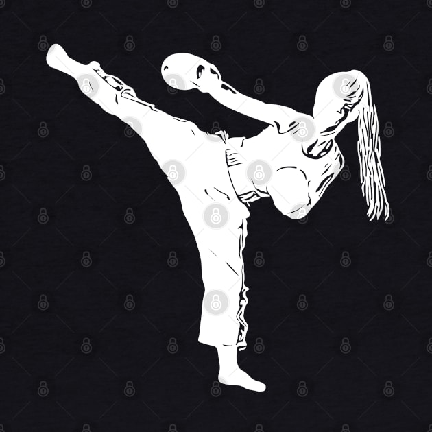 Kickbox Female Martial Artist by RosaliArt